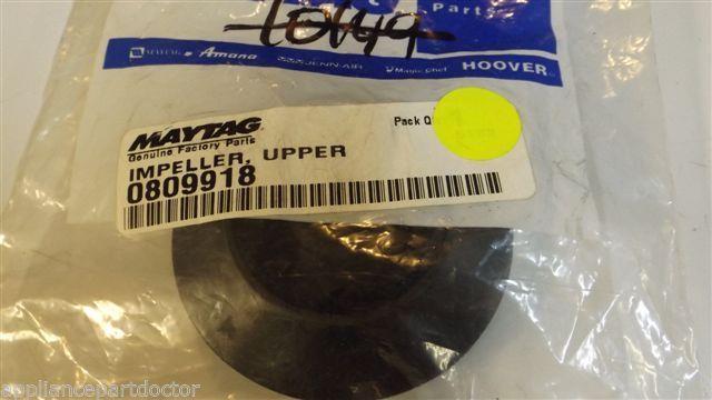 WHIRLPOOL AMANA DISHWASHER 0809918 Impeller, upper NEW IN BAG WHIRLPOOL AMANA DISHWASHER 0809918 Impeller, upper NEW IN BAG